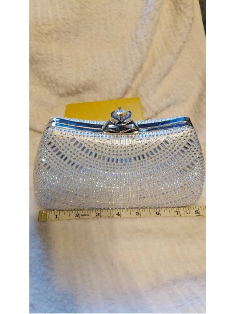 Women's Silver Rhinestone Clutch One Size NWT